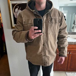 Carhartt fleece lined heavy duty coat